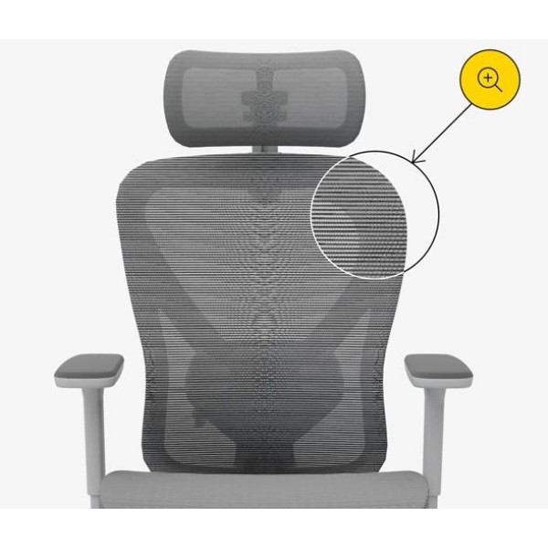 Фото - Крісло офісне Mealux Q1 Air Grey (HF Q-1 M/G)